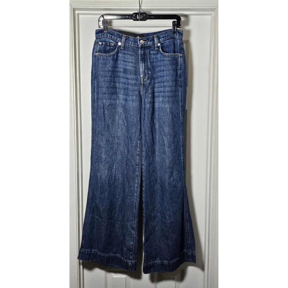 7 For All Mankind Modern Dojo Jeans High Rise Wide Leg Flare Size 27 Centreville